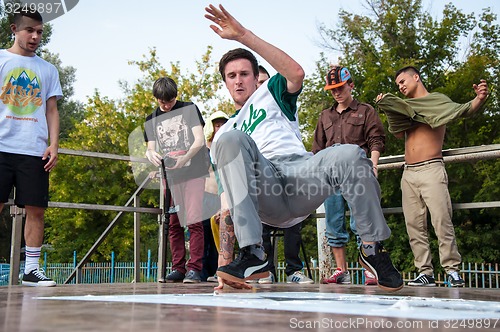 Image of Young dancer break dance