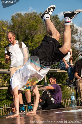 Image of Young dancer break dance