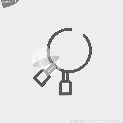 Image of Dental tool thin line icon