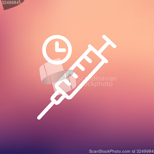 Image of Syringe thin line icon