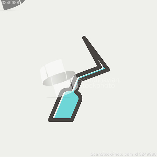 Image of Dental scraper thin line icon