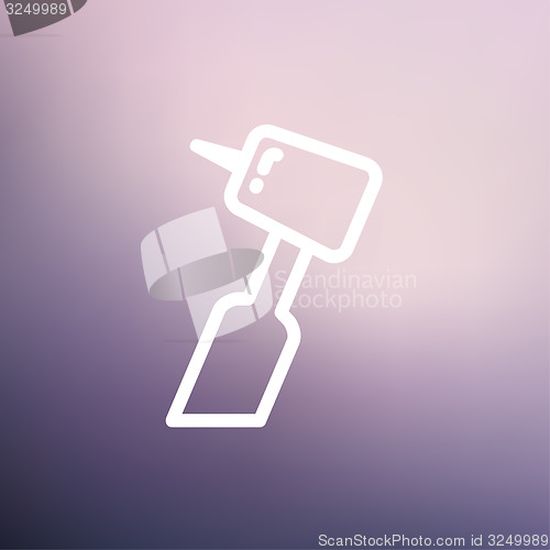 Image of Dental drill thin line icon