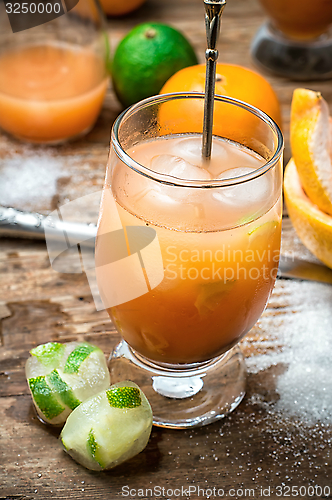 Image of glasses fresh orange juice