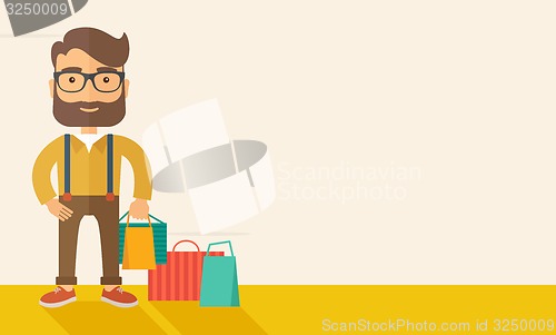 Image of Man who go shopping.