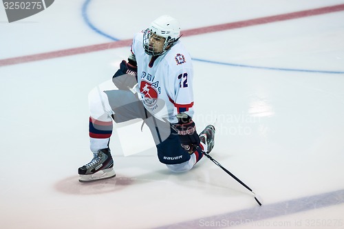 Image of Hockey with the puck. 