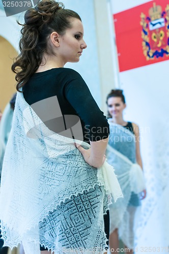 Image of The girl in the Orenburg downy shawl,