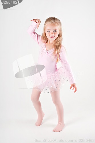 Image of Happy ballet dancing little girl