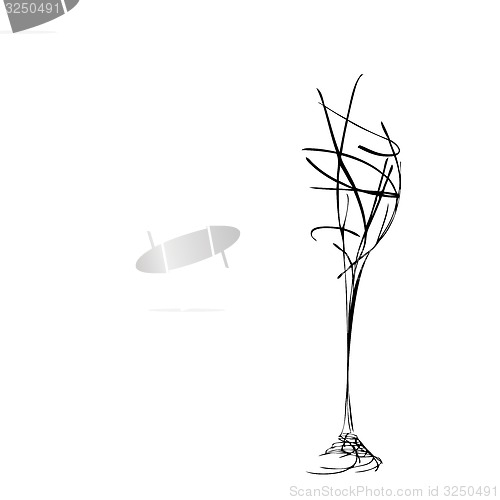 Image of The stylized wine glass for fault 