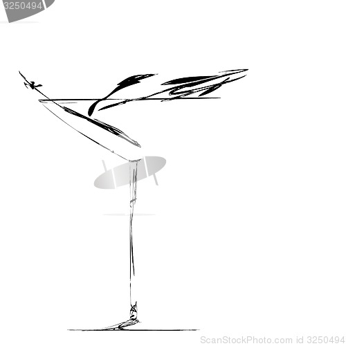 Image of The stylized wine glass for fault 