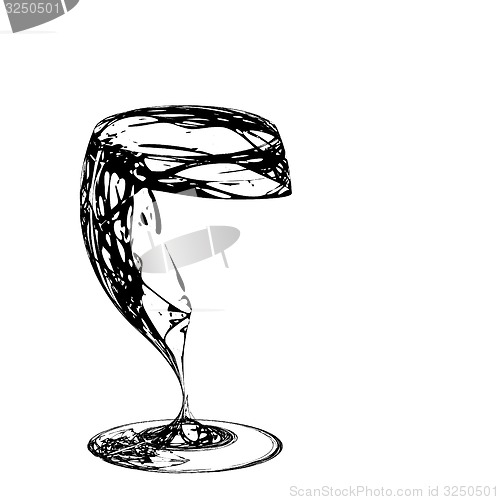 Image of The stylized wine glass for fault 