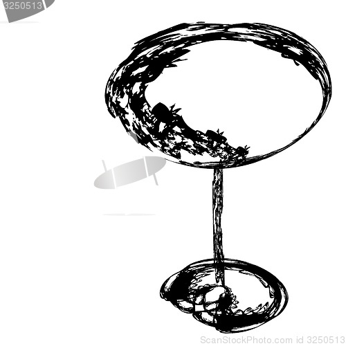 Image of The stylized wine glass for fault 
