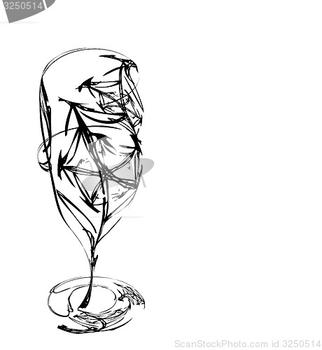 Image of The stylized wine glass for fault 