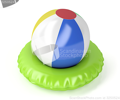 Image of Beach ball and swim ring