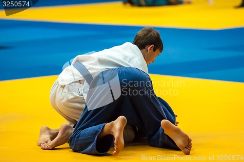 Image of Judo competition youth. 