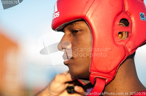 Image of A boxing match between Alayn Limonta (Havana, Cuba) and Mamedov Gabil (Orenburg, Russia)