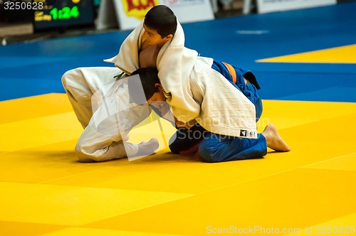 Image of Judo competition youth. 