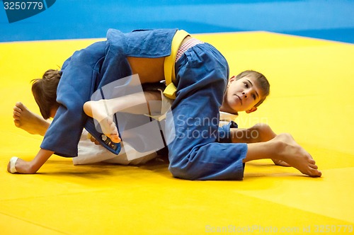 Image of Judo competition youth. 