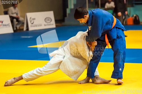 Image of Judo competition youth. 