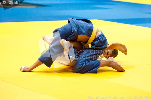 Image of Judo competition youth. 
