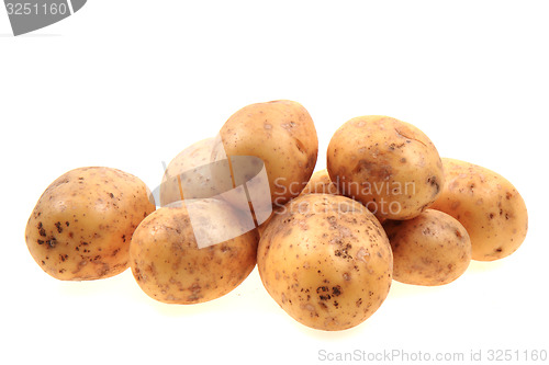 Image of fresh potatoes isolated 