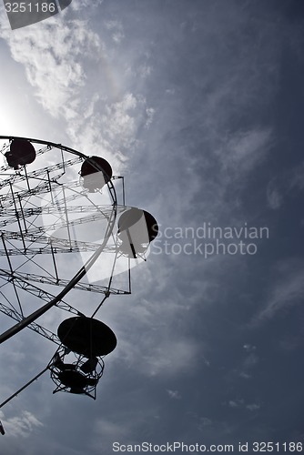 Image of Beautiful sky with white clouds