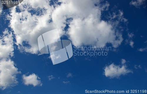 Image of Beautiful sky with white clouds