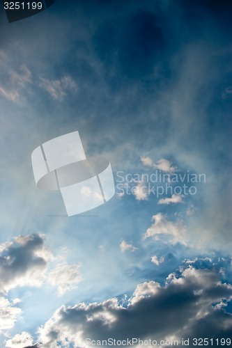Image of Beautiful sky with white clouds