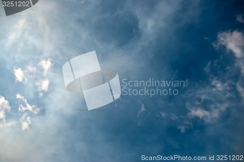 Image of Beautiful sky with white clouds