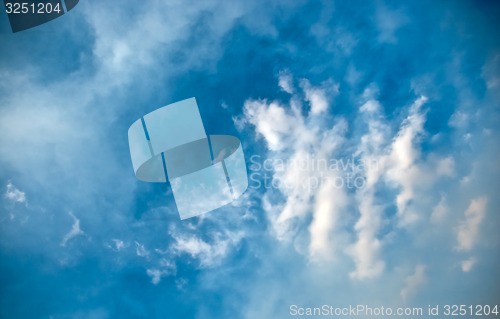 Image of Beautiful sky with white clouds