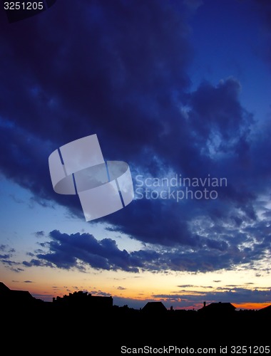 Image of Beautiful sky with white clouds