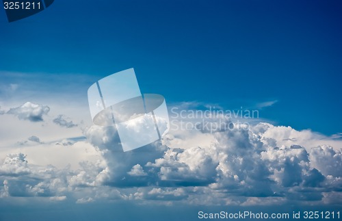 Image of Beautiful sky with white clouds