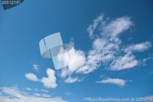 Image of Beautiful sky with white clouds