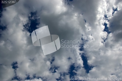 Image of Beautiful sky with white clouds