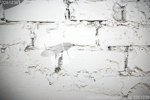 Image of Vintage white background brickwall