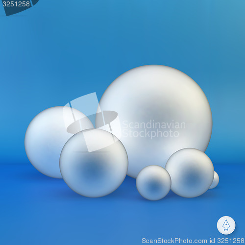 Image of Spheres. 3D illustration. 