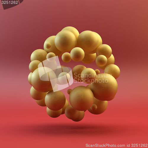 Image of 3D concept illustration. Vector template.