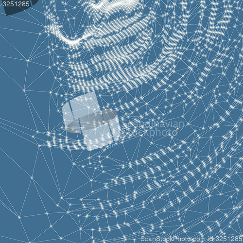 Image of Network background. 3d technology vector illustration. 