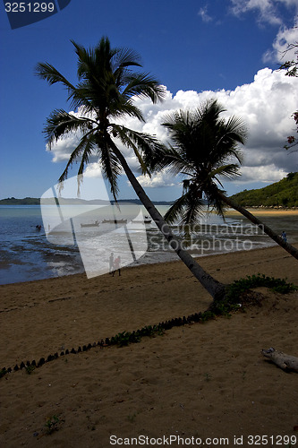 Image of  madagascar boat  lagoon and coastline