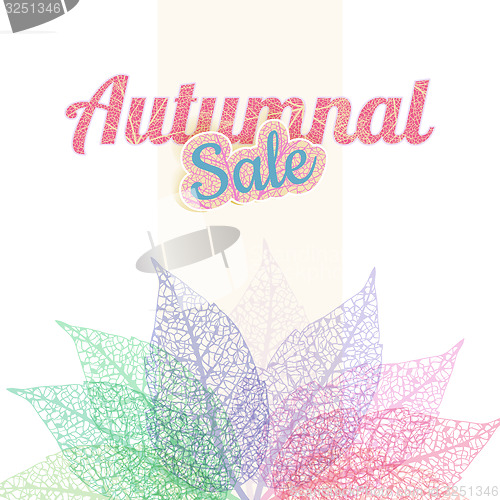 Image of Autumnal sale background. EPS 10