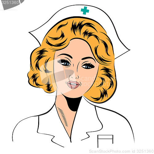 Image of Beautiful friendly and confident nurse 