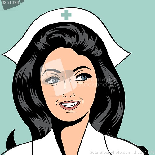 Image of Beautiful friendly and confident nurse 