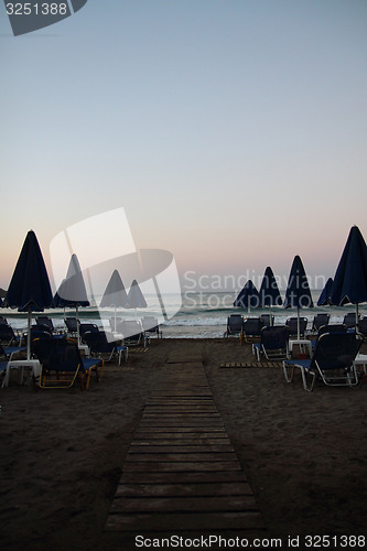 Image of greece beach umbrella