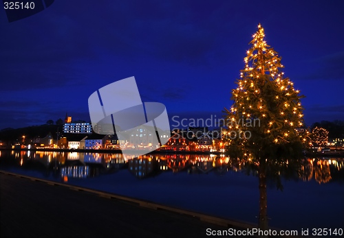 Image of Christmas tree in Tonsberg.