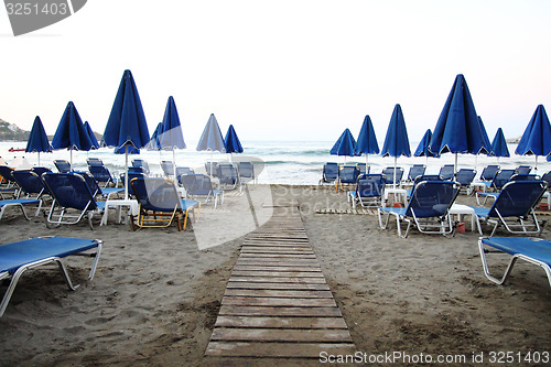 Image of greece beach umbrella