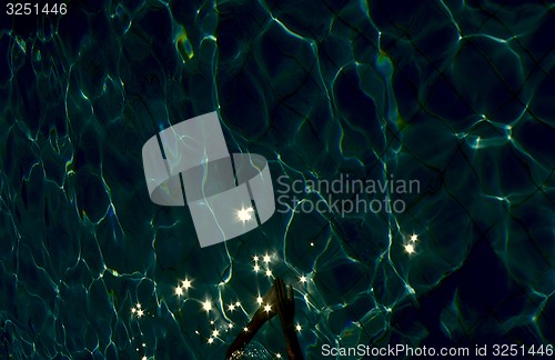 Image of Beautiful female hands in water with solar patches of light