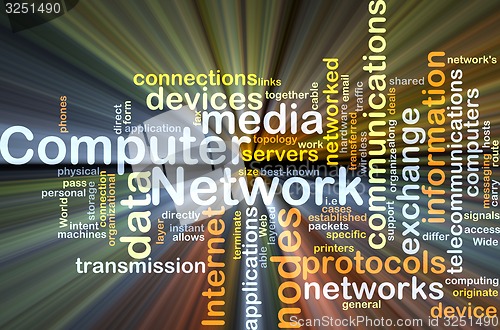 Image of Computer network background concept glowing