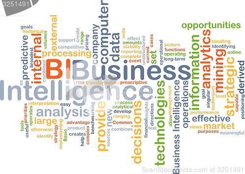 Image of Business intelligence BI background concept