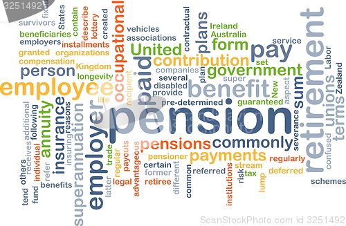 Image of Pension background concept