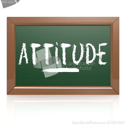 Image of Attitude word written on chalk board