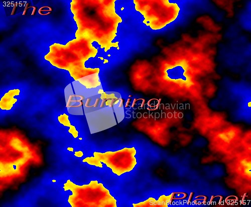 Image of The Burning Planet 3d background